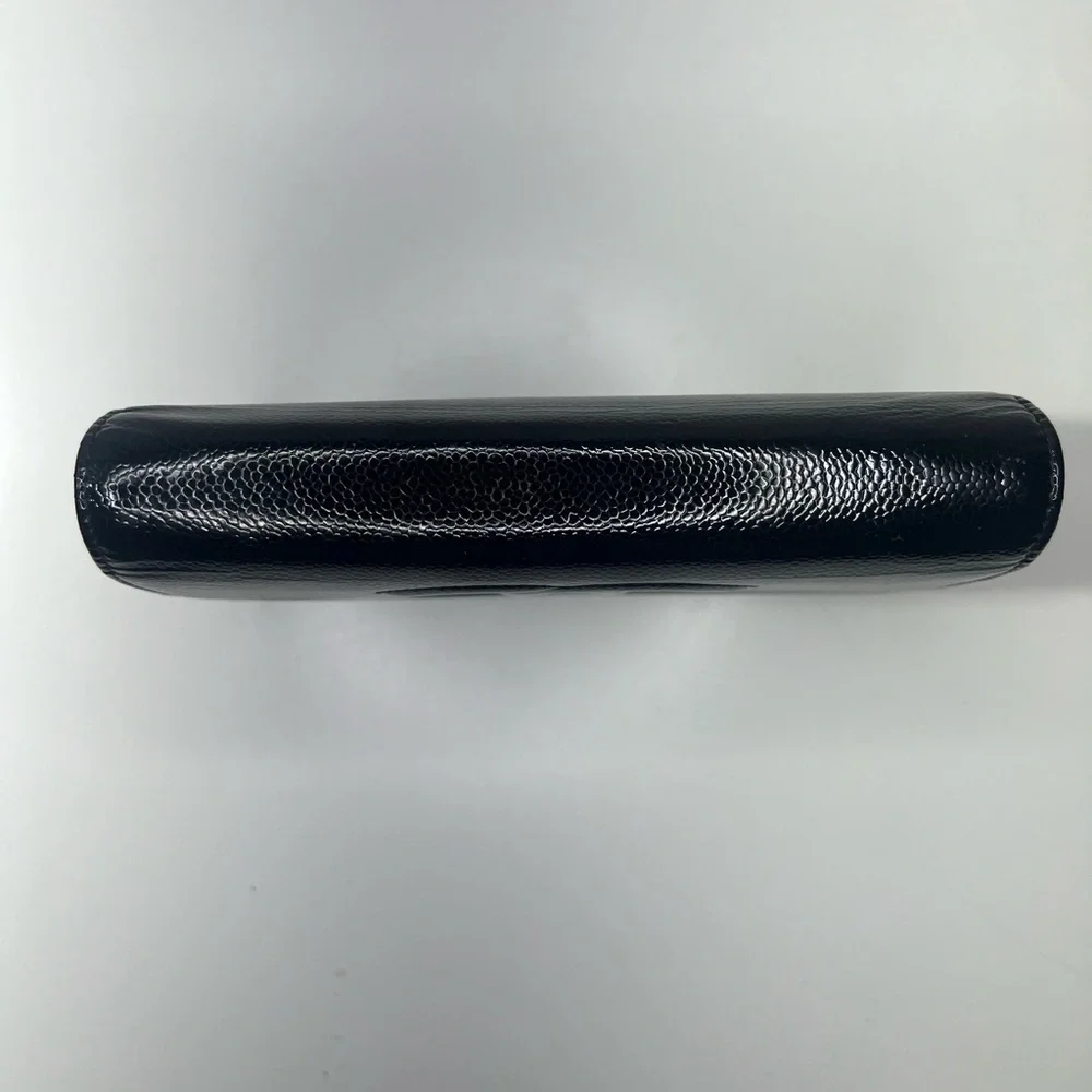 CHANEL | Black Patent Caviar Leather Wallet on Chain